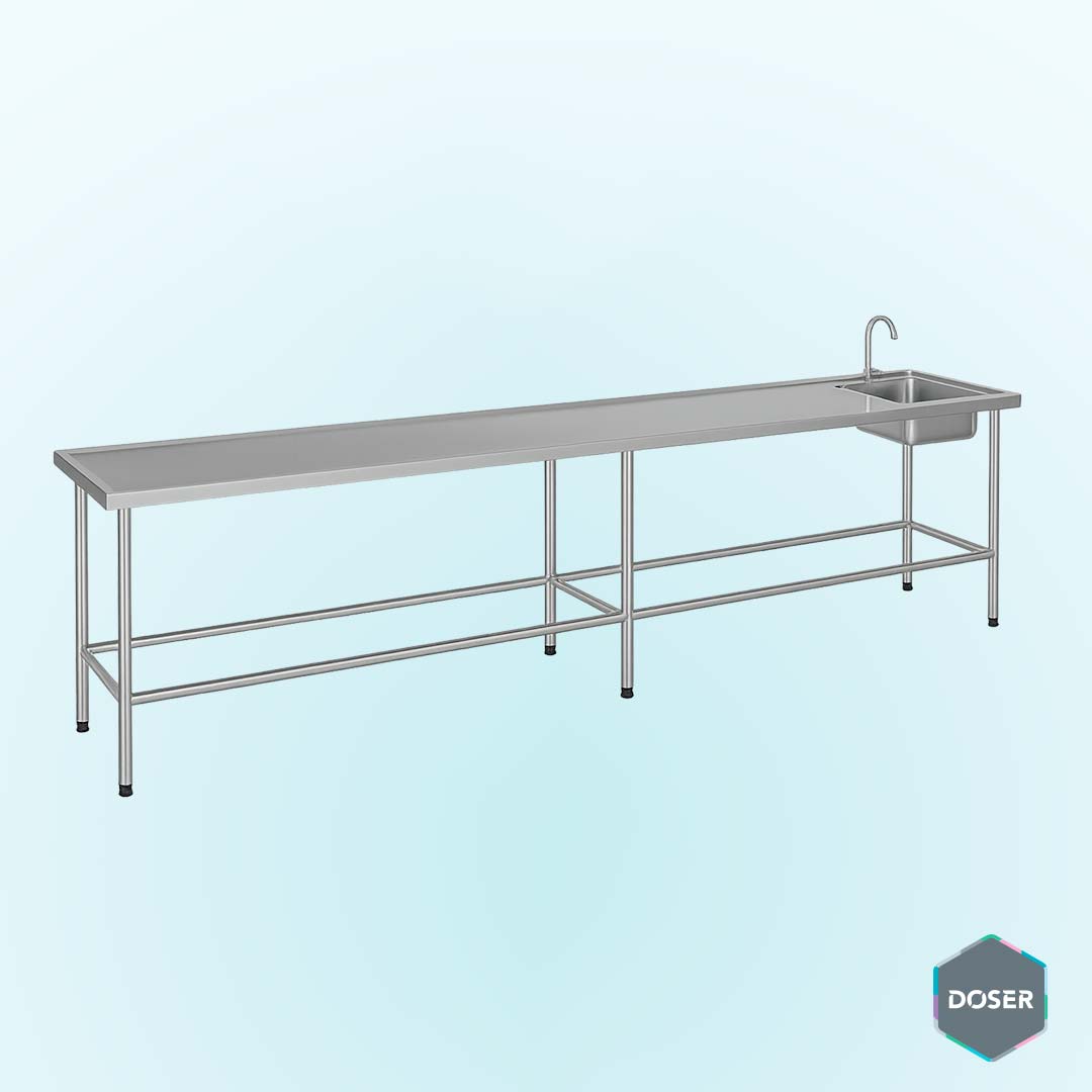 Mesa de Acero Inoxidable para Bomba Hidro e Instrumental (Personalizable de 4 a 6 metros)