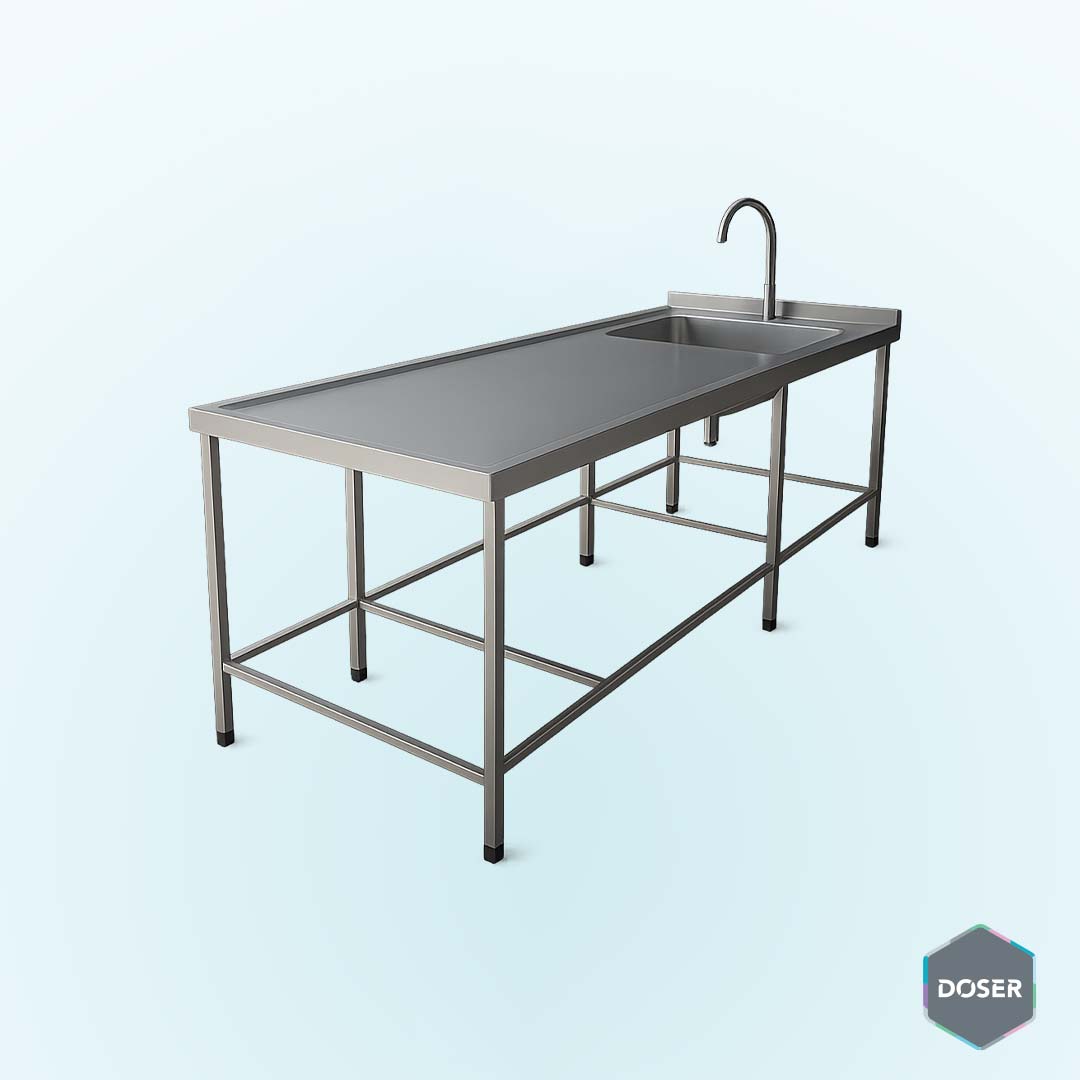 Mesa para Embalsamar de Acero Inoxidable